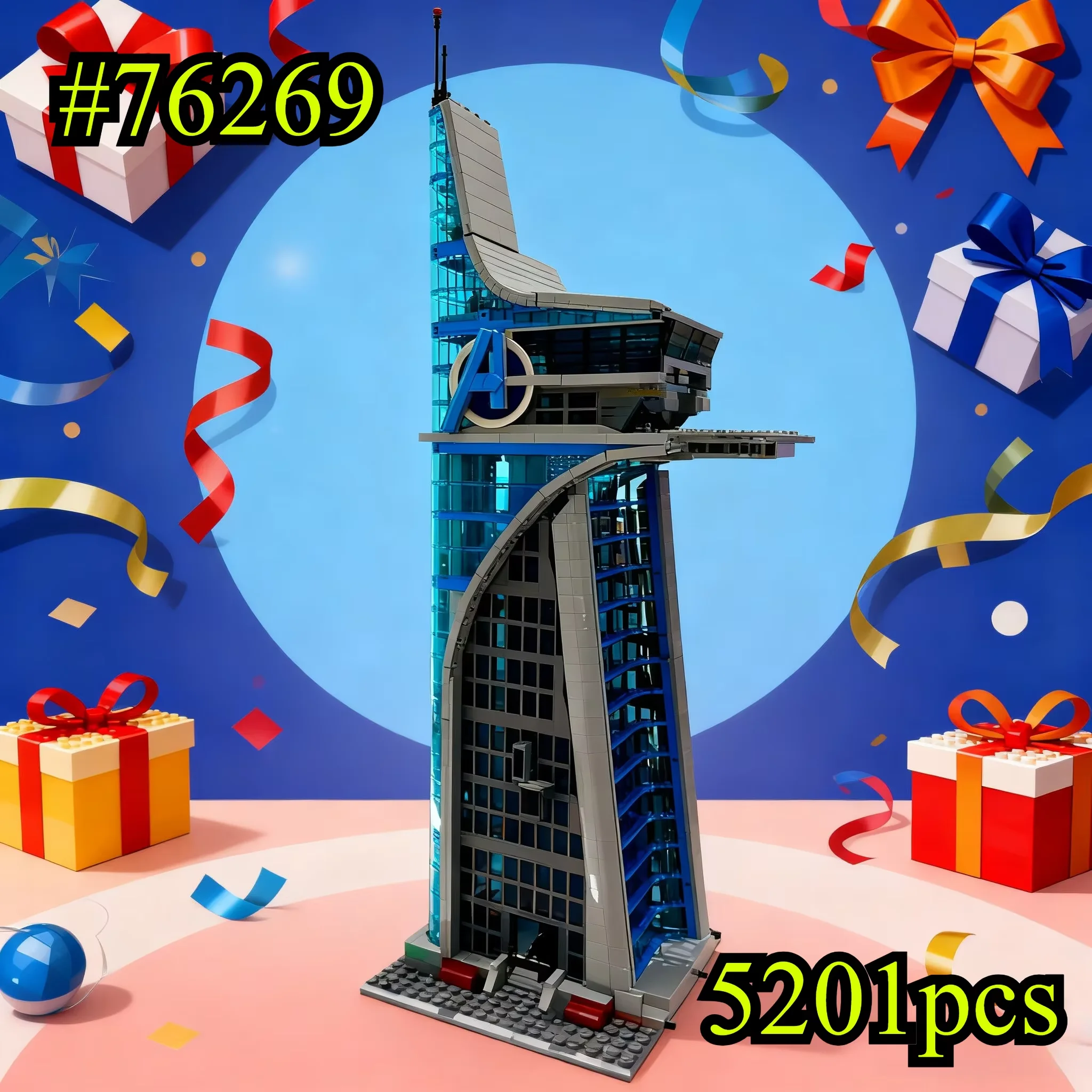 

5201 шт., кинобашня, герой, сборка архитектуры, конструктор, строительные блоки, кирпичи для детей и взрослых, игрушки, подарки на день рождения, Рождество 76269