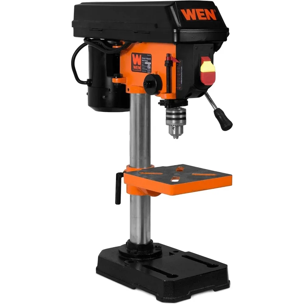 Imagem -02 - Ferro Fundido Bancada Drill Press Profundidade de Ajuste Chanfradura Worktable 23-amp 5-velocidade Preto Laranja Bloqueio