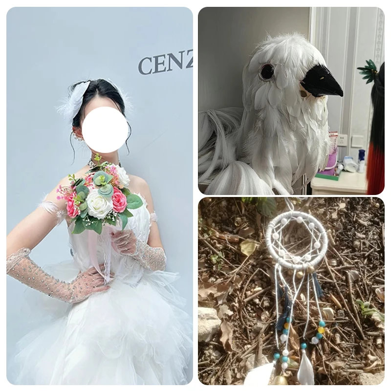 390 pz 5-8 cm Piccole Piume Per L'artigianato Plumas Goose Trim Bulk Bianco Decorazione di Carnevale Matrimonio Dreamcatcher Immagini Casa Dell'albero
