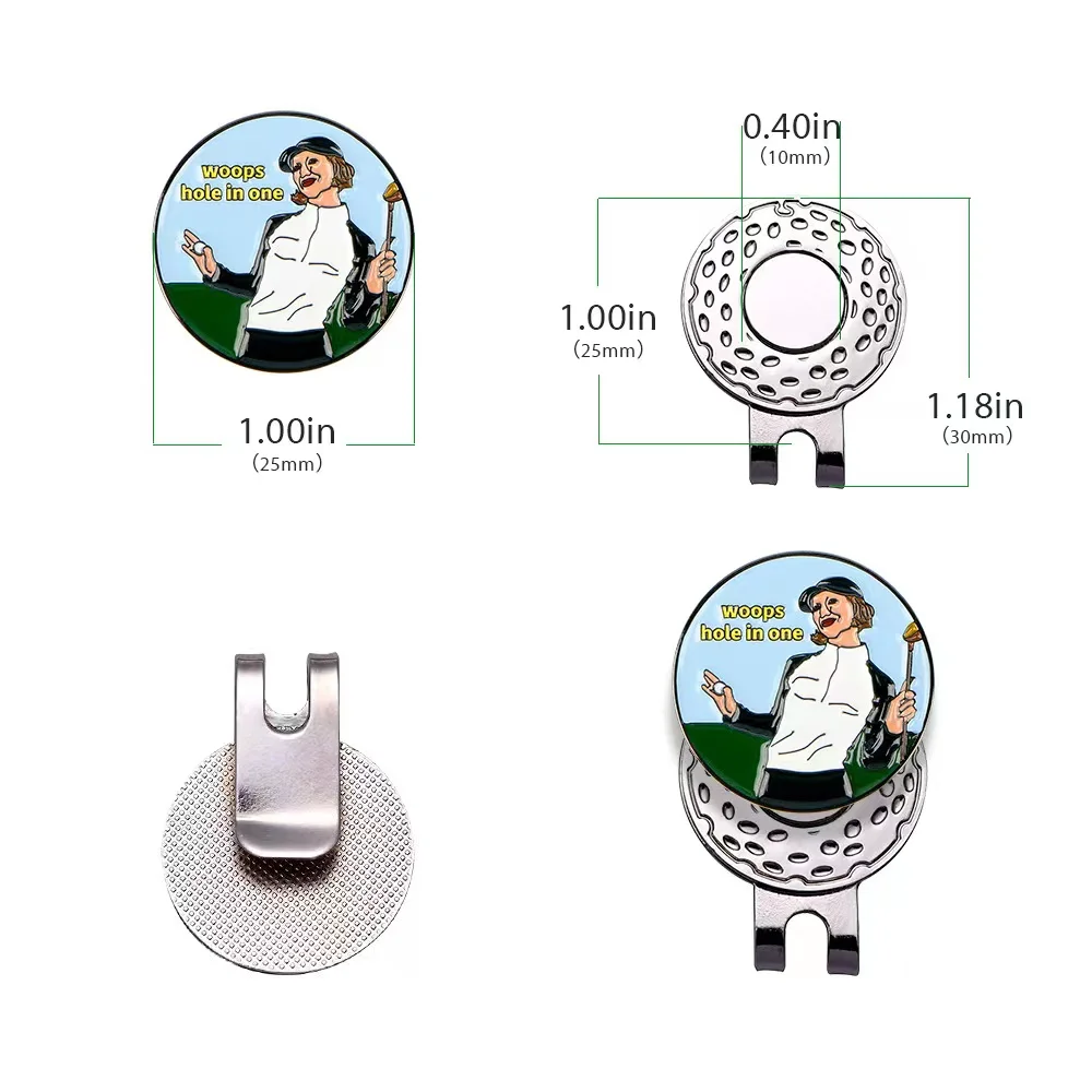 Golf Hat Clip Golf Ball Mark Magnetic Adsorption Golf Marker Removable Metal Golf Hat Cap Clips Golf Accessories Golf Gifts