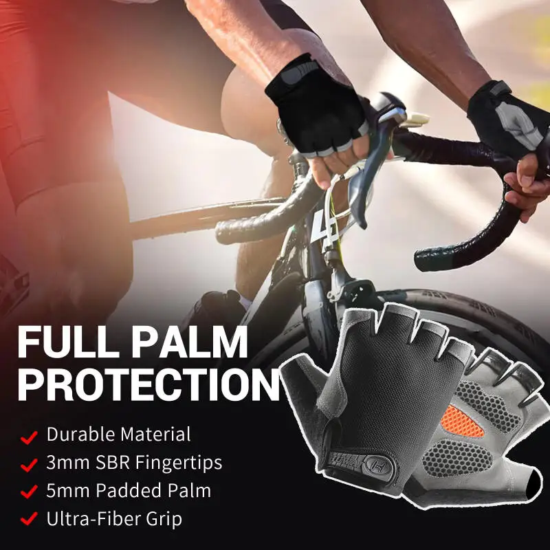Breathable Anti-slip Half Finger Gel Cycling Gloves for Men & Women MTB Bike Bicycle Summer Gym Yoga Sport Training Hand Gloves