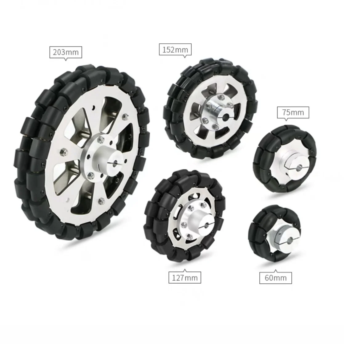 Omni Wheel 127MM Universal Drive Wheel DIY Intelligent Car Accessories DC Motor Metal parts