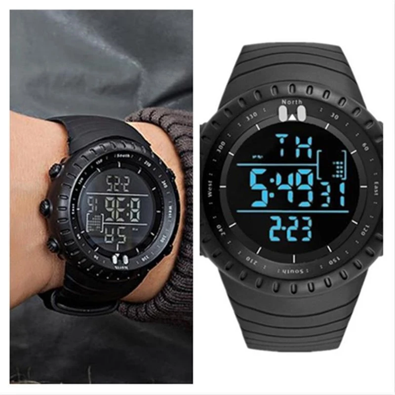 Outdoor Sport Digital Watch Men LED Electronic Watch Running Stopwatch Military Electronic Male Student Clock WristWatch 7005