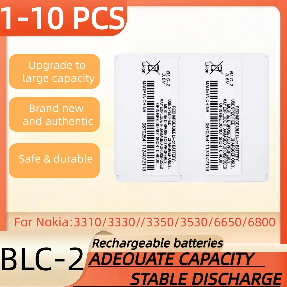 3.6V 1000mAh, BLC-2 Rechargeable Battery Suitable for Nokia3310/3330//3350/3530/6650/6800 Mobile Phone Battery