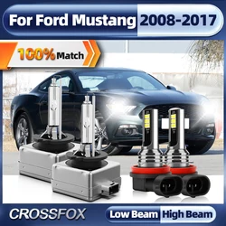 40000LM D3S LED Headlight 240W Turbo Lamp 6000K White H11 Car Fog Light For Ford Mustang 2008-2011 2012 2013 2014 2015 2016 2017