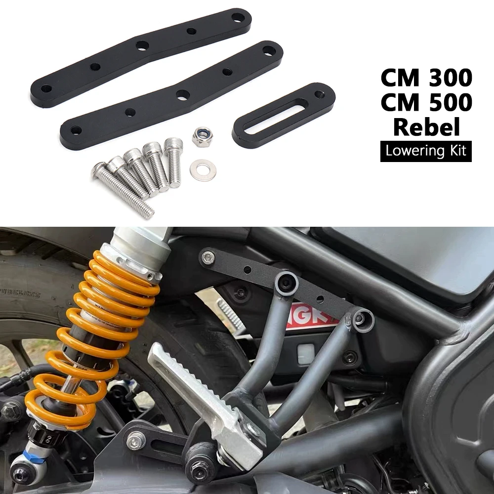 

Motorcycles Accessories Passenger Footrests Supports Footpeg Rear Pedal Lowering Kit For Honda CM300 CM500 Rebel CM 300 CM 500