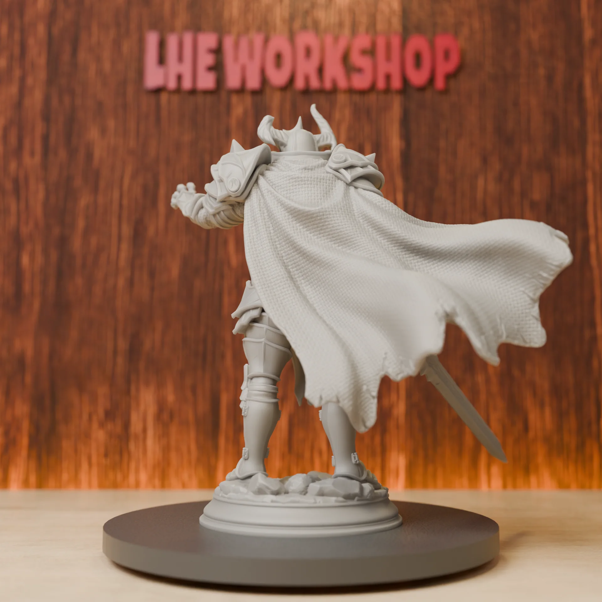 Death Knight Miniatures | 28mm-75mm | Resin 3D Printed DND Pathfinder Mini | Unpainted Grey