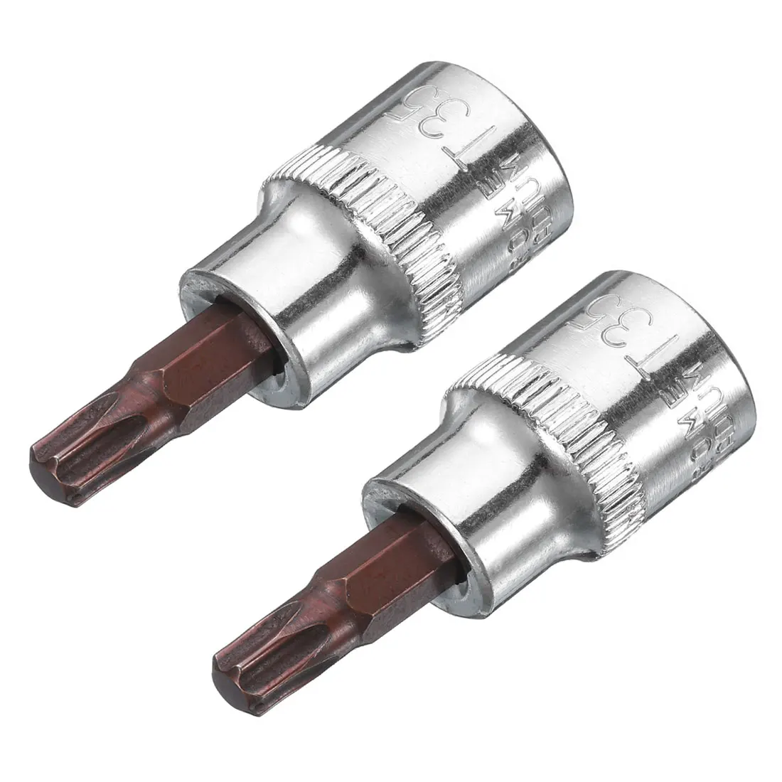 

2pcs 3/8" Drive T35 T25 T15 T10 H7 Hex Torx Bit Socket S2 Steel CR-V Spanner Ratchet Socket Wrench 2" Length Hand Tools