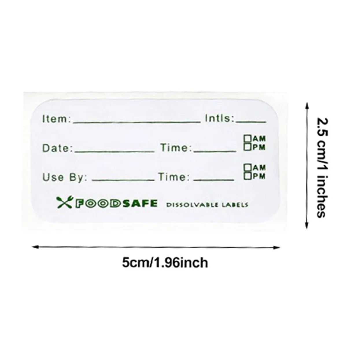 Gfc-1 X 2In Self-Adhesive Removable Freezer Food Labels Cooler Food Storage Freezer Stickers for Reusable Containers 10 Roll