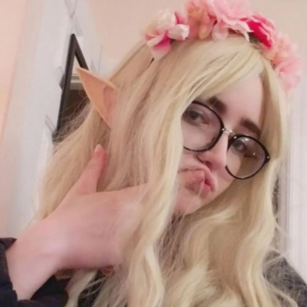 Prótesis de Orejas de Fantasía, 2 Piezas, Orejas de Elfo Realistas, Accesorios de Maquillaje para Halloween, Disfraz de Hada, Avatar de Duende para Fiestas
