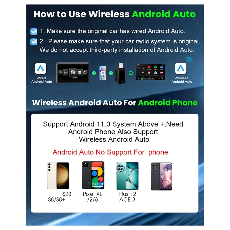 【Popular】Carplay Android Auto Car Play cableado a inalámbrico para Carplay USB Dongle adaptador de sistemas de coche inalámbrico Smart TV Box