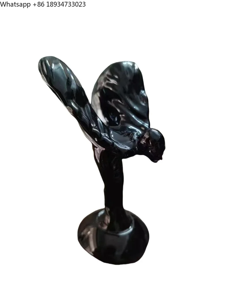 Adequado para Rolls Royce Cullinan Dawn Ghost Phantom Wraith Black Flying Goddess Logotipo deusa ajustável Middle Net StandingLogo