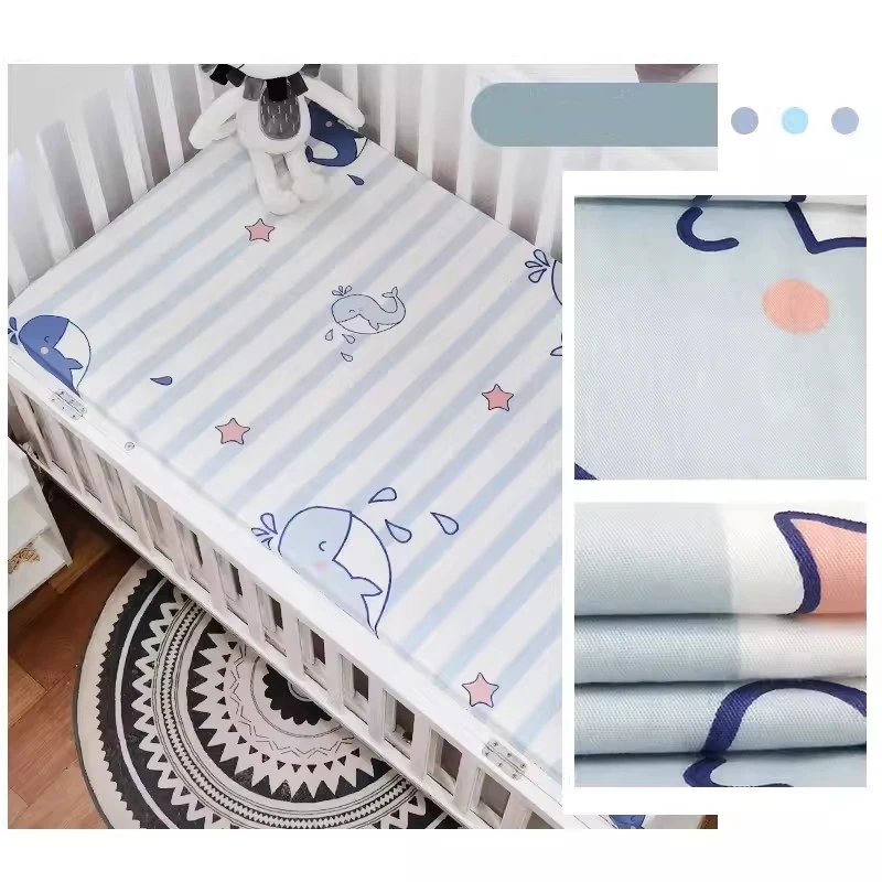 Juego de ropa de cama para cuna de bebé, 5 piezas, decoración de dormitorio de algodón, ropa de cama para cuna de niño y niña, parachoques de cama (4 parachoques + sábana)