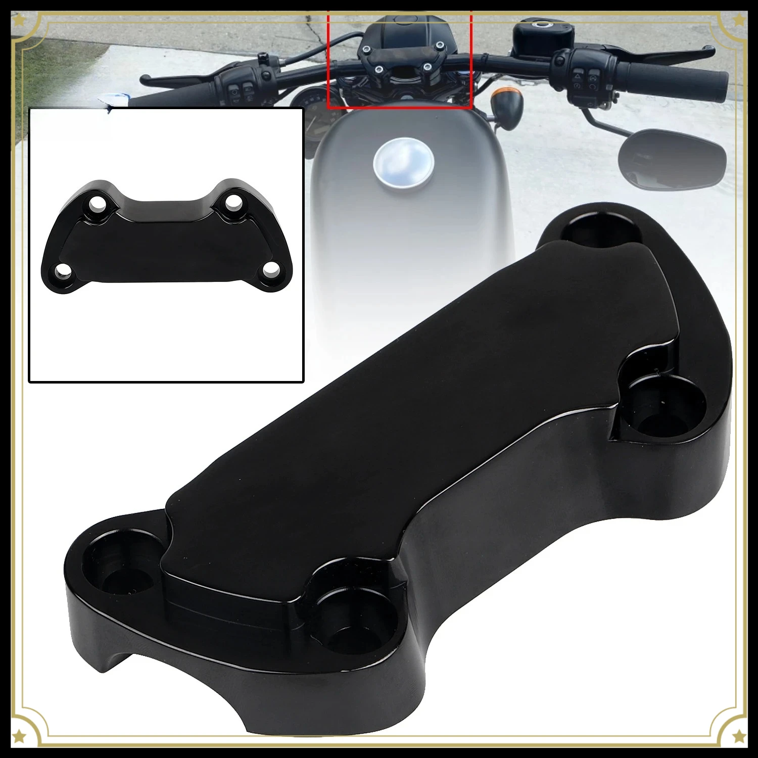 Motorcycle For Harley Smooth Handlebar Riser Cover Dyna Wide/Super Glide Softail Sportster XL883C 1200C FX FXR 1