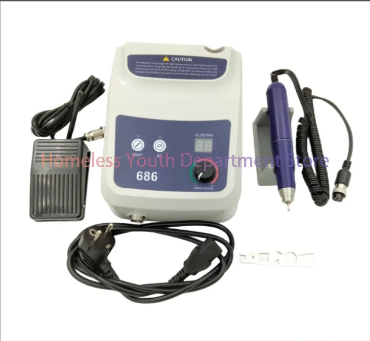 Tooth Machine 686 Jade Carving Machine Small Brushless Polishing Machine, Wood Core Jade Carving, Dental Electric Carving Tool