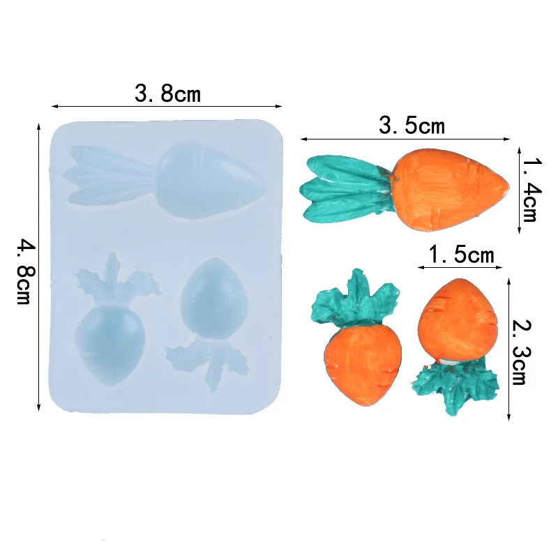 Aomily Cute Carrots Shaped Silicone Molds Cookies DIY Handmade Fondant Cake Mold Sugar Craft Chocolate Moulds Tools Cake Decor