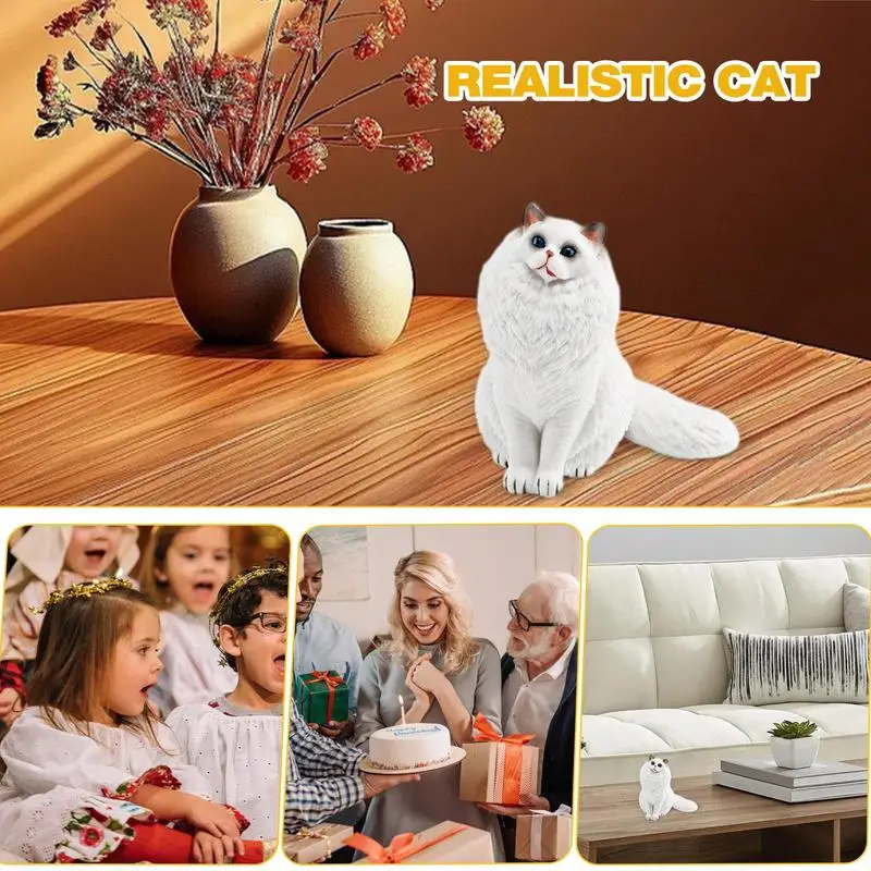 Tierspielzeug, niedliche Ragdoll-Katze, Heimdekoration, Baby-Geschenk, amerikanisches Kurzhaar, Plüsch, lebensechte Puppe für Jungen und Mädchen, Geburtstag