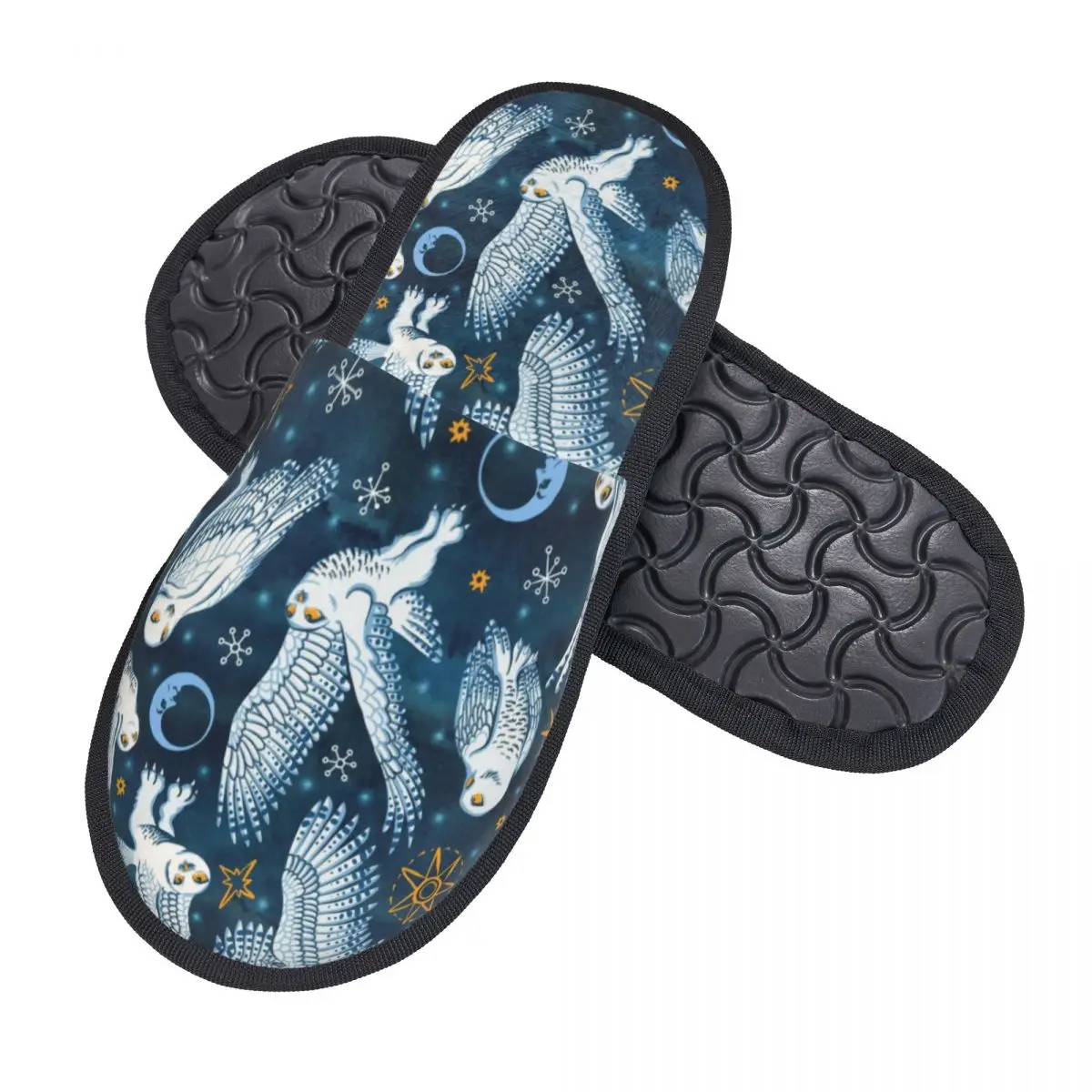 مخصص الثلوج البومة رغوة الذاكرة النعال النساء لينة الدافئة بيت الطيور النعال