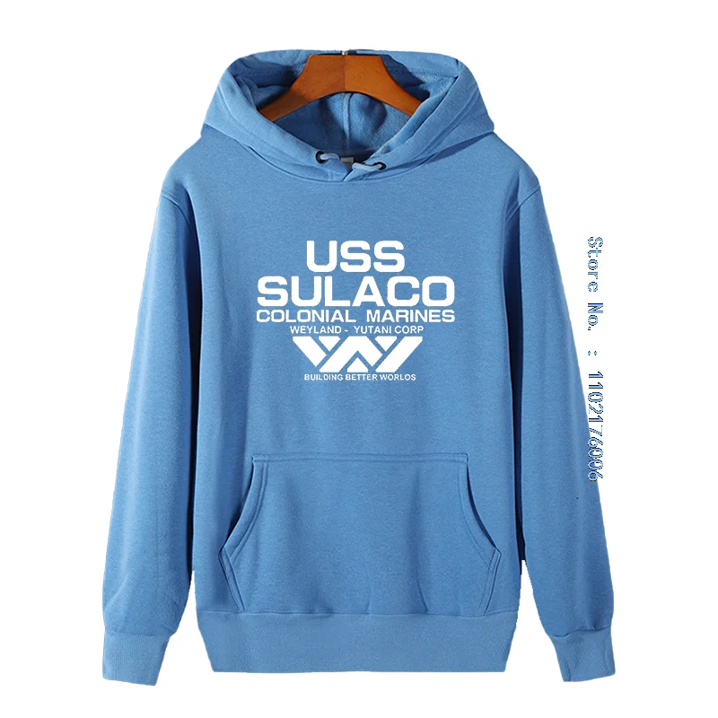 Uscss Nostromo Hooded Shirt Alien Uss Sulaco Colonial Marines Graphic Hooded Sweatshirts Aliens Off World Thick Sweater Hoodie