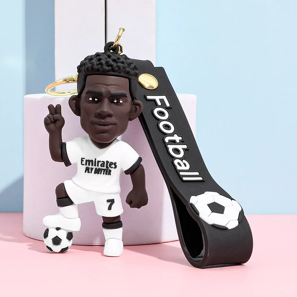 Fußballstar-Bild-Schlüsselanhänger, Fußballstar-Taschen-Dekor, Schlüsselring, Auto-Schlüsselzubehör, beliebt für Männer, Fans, Geschenk, Großhandelspreis – Detail 10