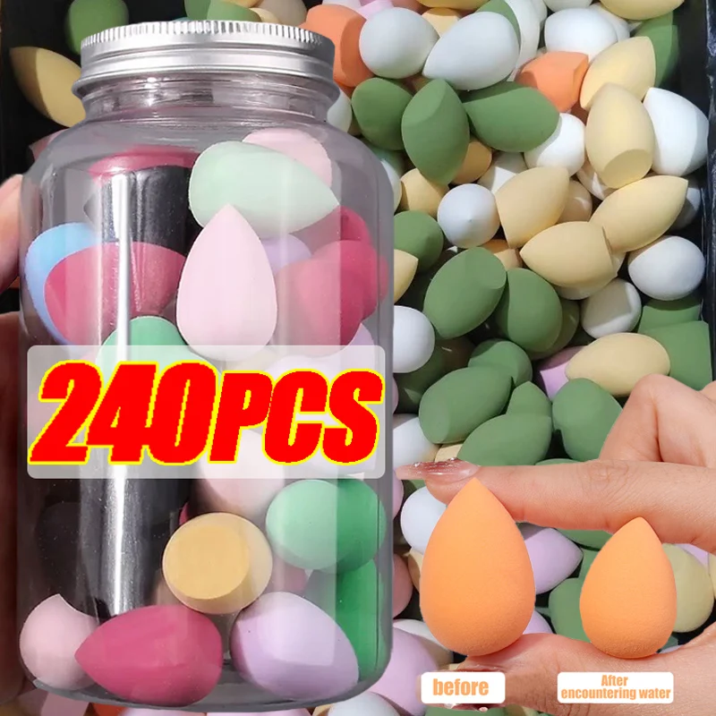 Mini esponja de maquillaje para mujer, juego de esponjas cosméticas de huevo de belleza, esponjas suaves para base en polvo, accesorios de maquillaje, 240/4 Uds.