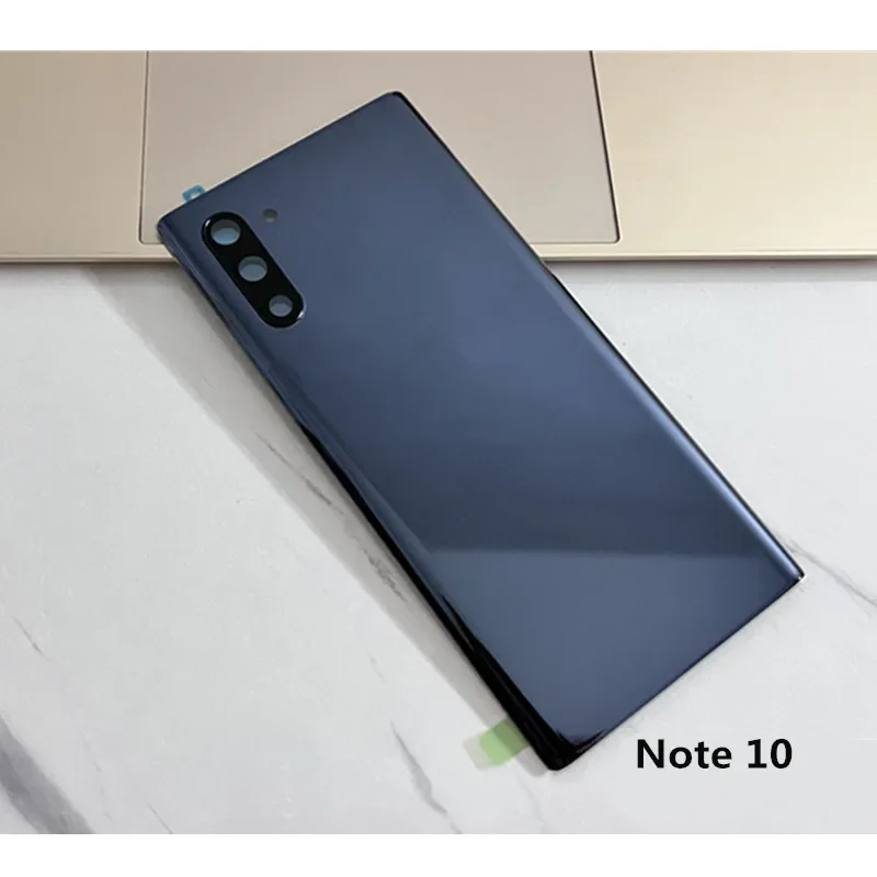 New For Samsung Galaxy NOTE10 N975 N975F Note 10 PLus  N970 N970F Rear Glass Back Battery Cover Housing  Case  Adhesive Replace