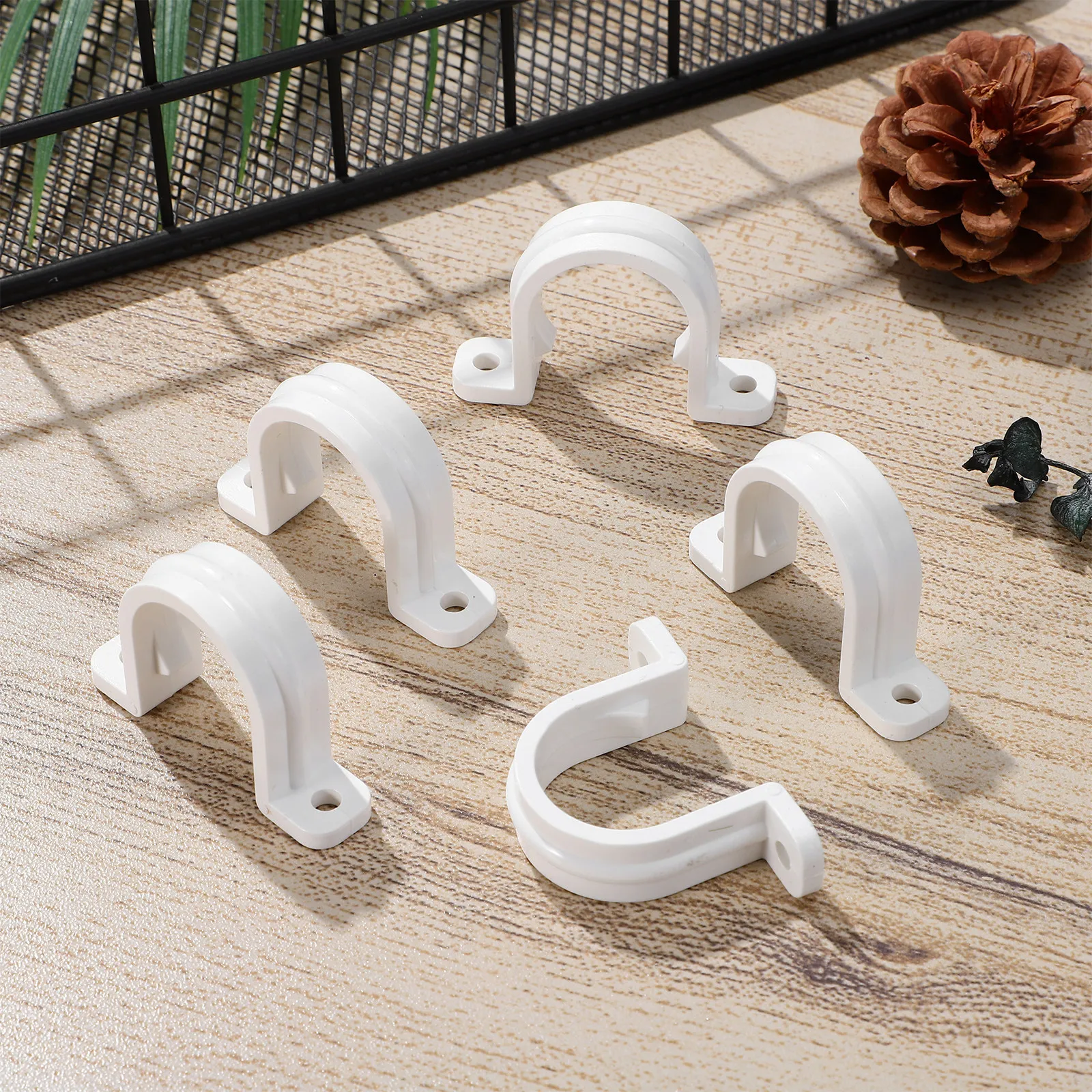 10Pcs U Shaped Tube Clamps PVC Hose Brackets for Plumbing Irrigation Secure Tubing Fixing Mounting Fast Installation Safety