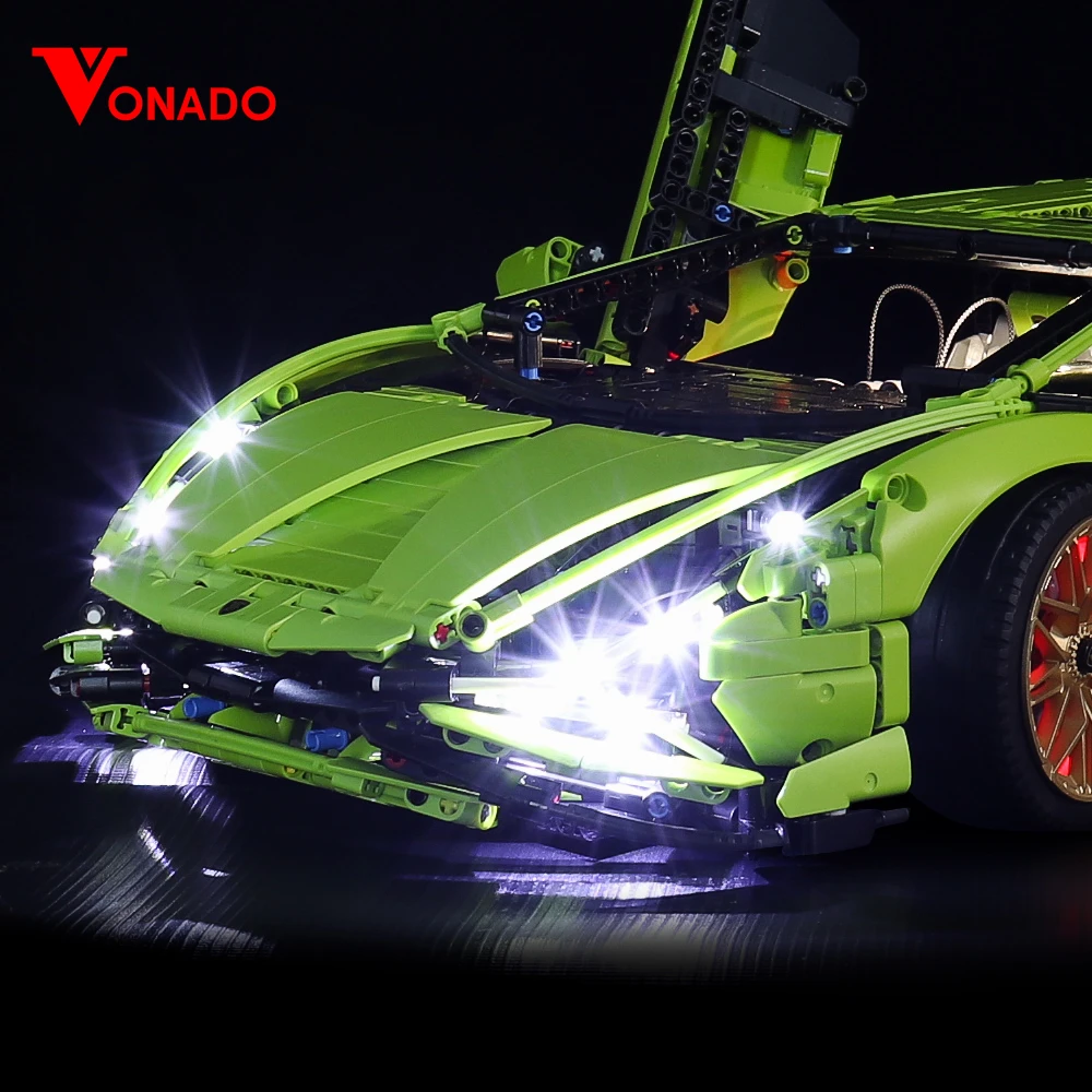 Vonado LED Lighting Set for 42115 Sports Car Light Kit, Not Included the Building Block