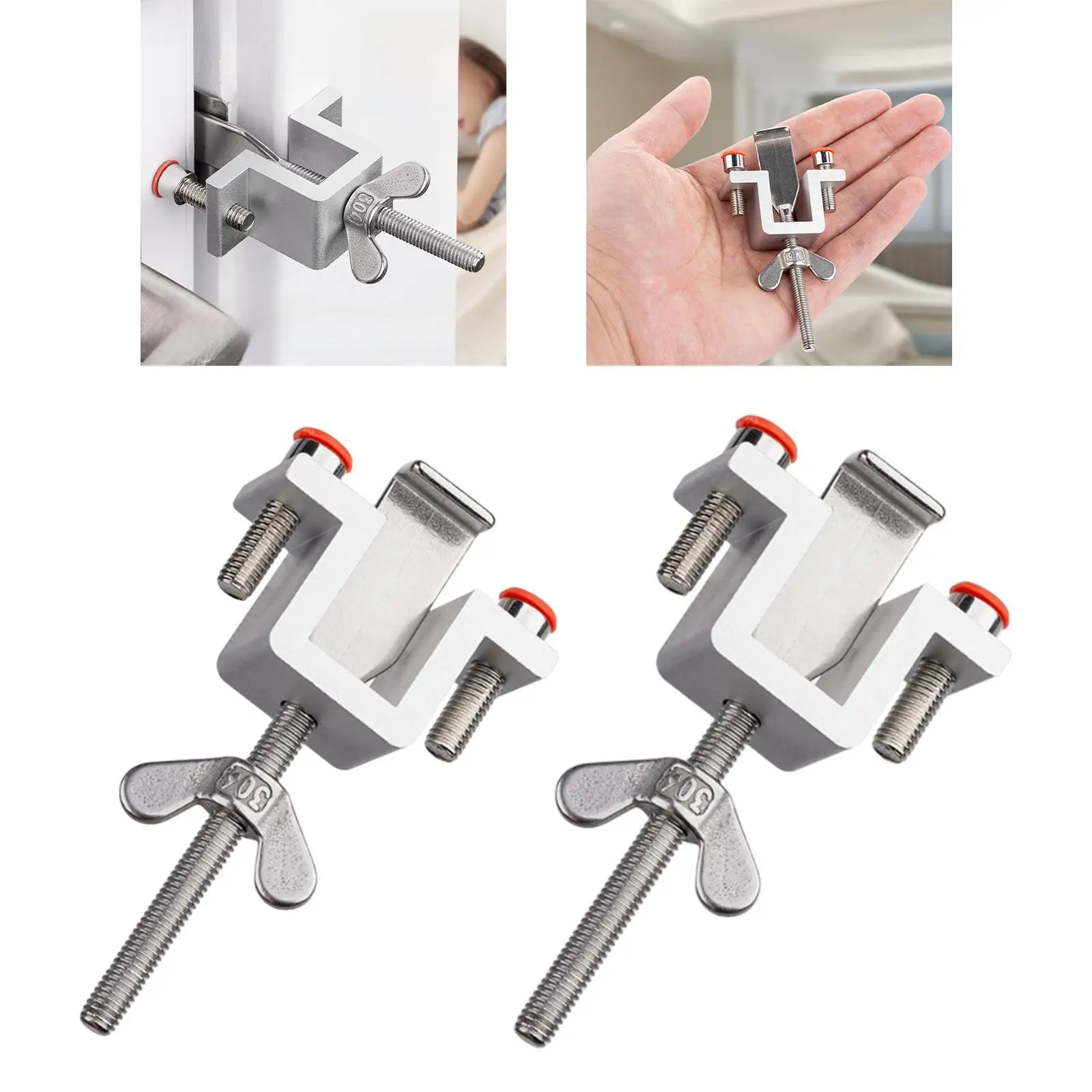 

Portable Door Lock Adjustable Easy to Install Versatile Compact Security Door Lock for Apartment Travelers Traveling School Home