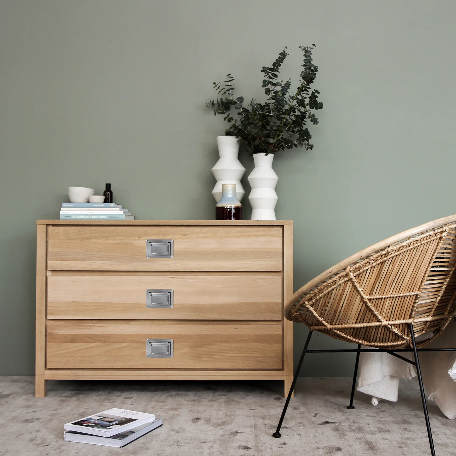 

Zinc Alloy Pull Handle Recessed Door Handle for Tool Box Cabinet Drawer Low Profile Flush Mount Boat Container Use