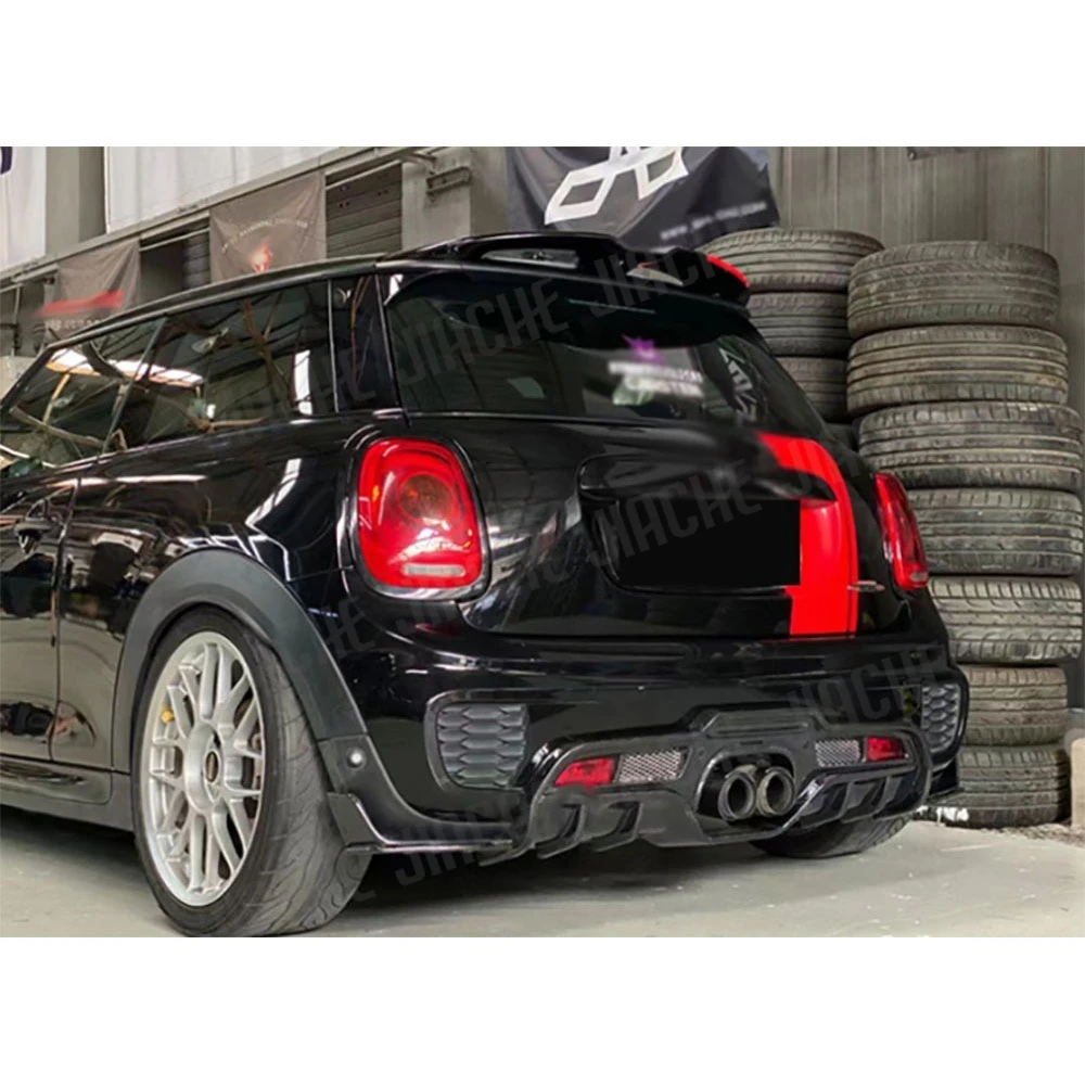 

VACOMUL Carbon Fiber Rear Lip Diffuser Splitters With Light for BMW Mini Cooper F55 F56 JCW Rear Bumper Diffuser Lip Aprons FRP