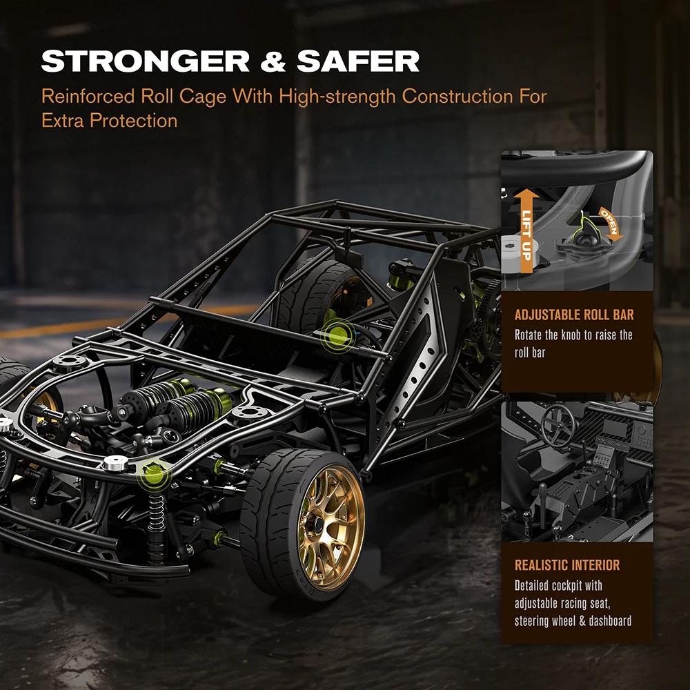 RLAARLO 1:10 XDX-964 Carro de - Rc Drift Car 1/10 Rwd Brushless avaliação e preço