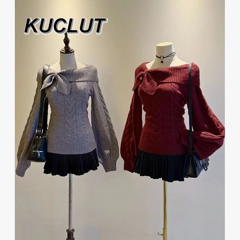Cute Knit Sweaters for Women Autumn Winter New Fashion Slim Waist Slimming Women's Long Sleeve Pullover Sweater Top 2025 New