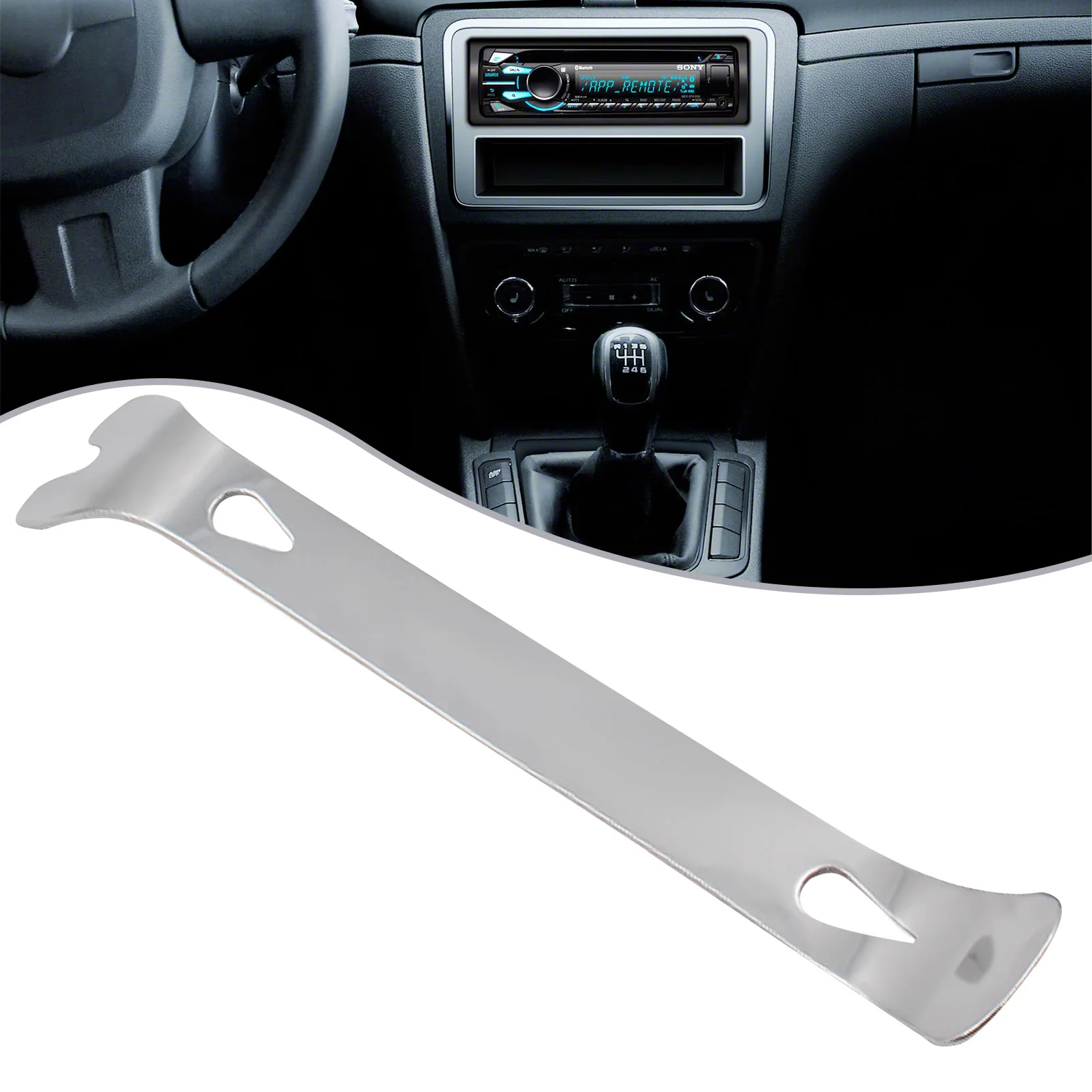 Car Trim Removal Tool Stainless Steel Durable Two-end Trim Removal Level Pry Tools Door Panel Audio Terminal Fastener Driver