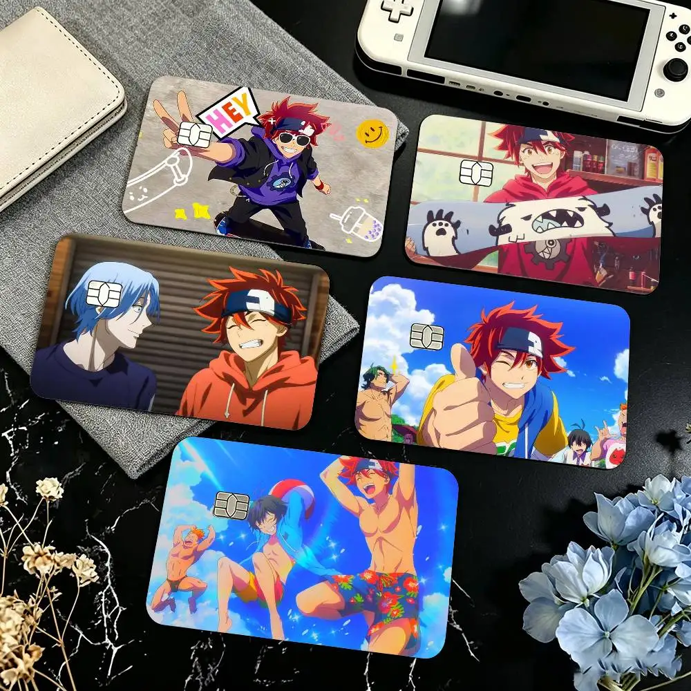 Anime S-SK8 the Infinity  Credit Card HD Stickers Small Chip Waterproof Sticker Game Card Decal Gift
