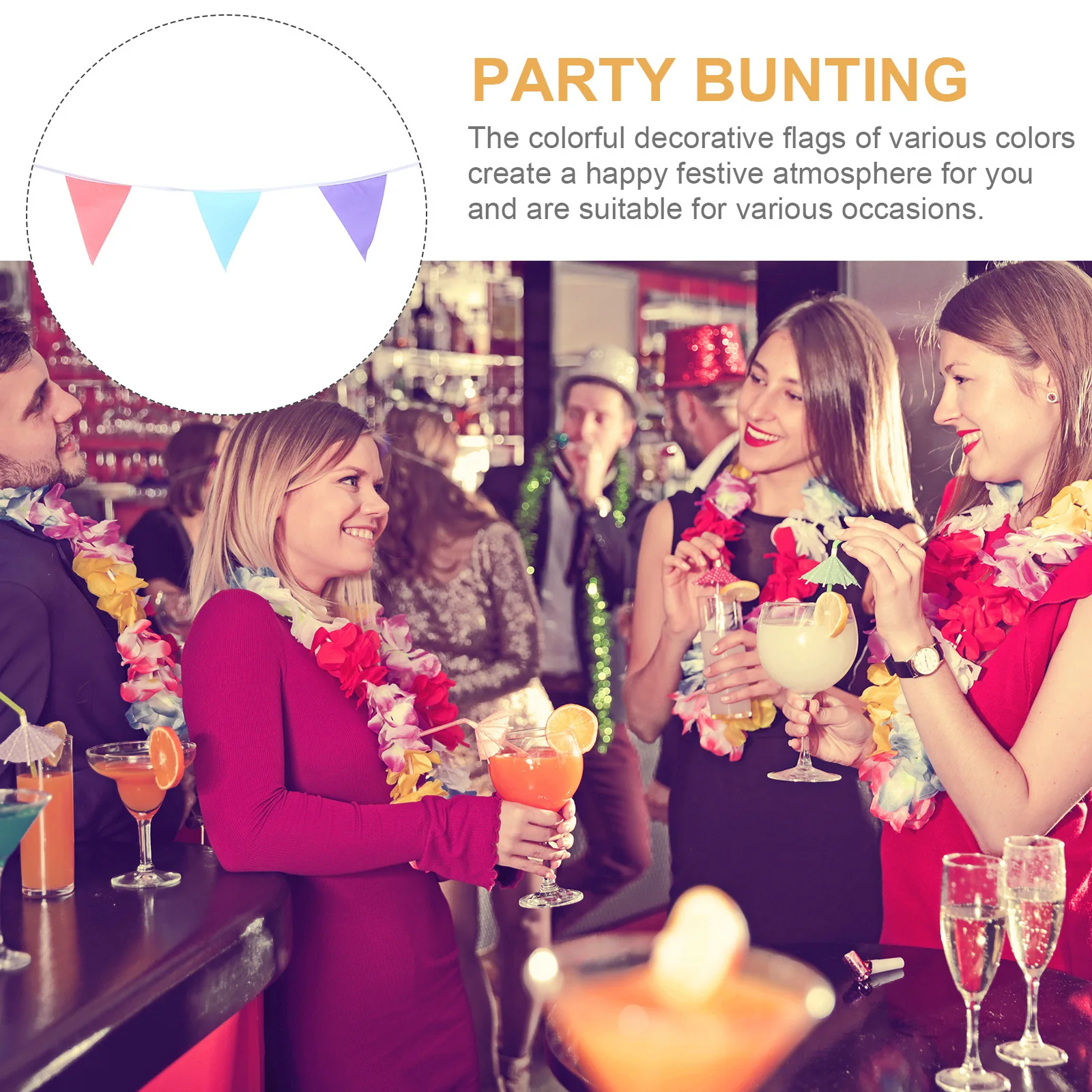 

1pcs Colorful Fabric Bunting 12M Triangle Flags For Party Birthday Decoration Outdoor Indoor Multicolored Banner