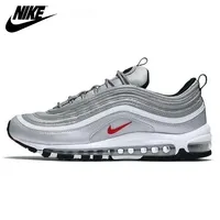 Nike Air Max 97 Men's Women's Sneakers Triple Black Gray White Metallic Gold Sneakers Outdoor Sports Running Shoes 36-45