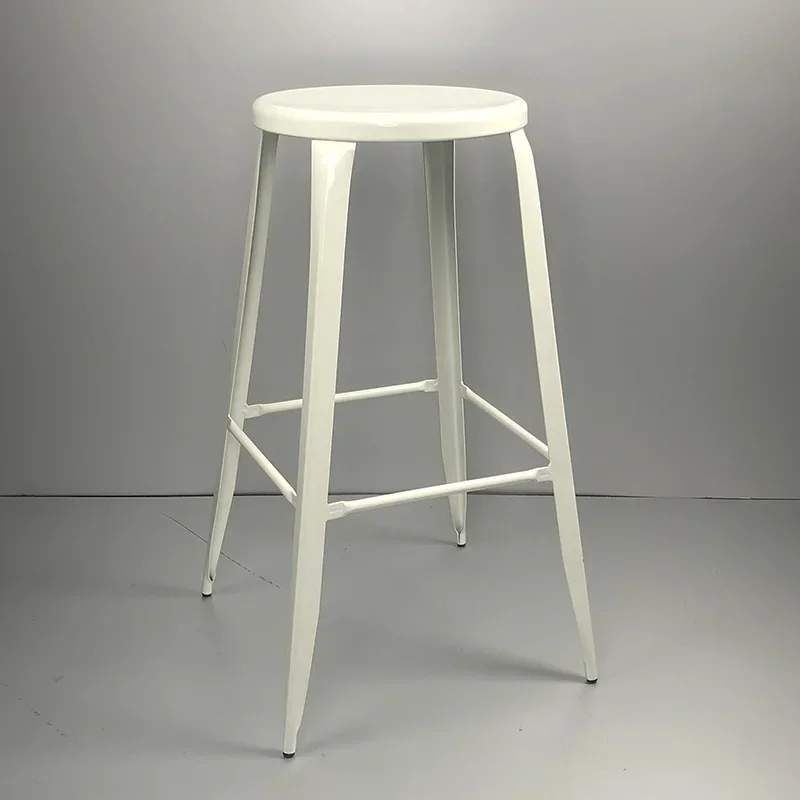 Modern style wrought iron bar chair Hotel restaurant Clear bar high stool