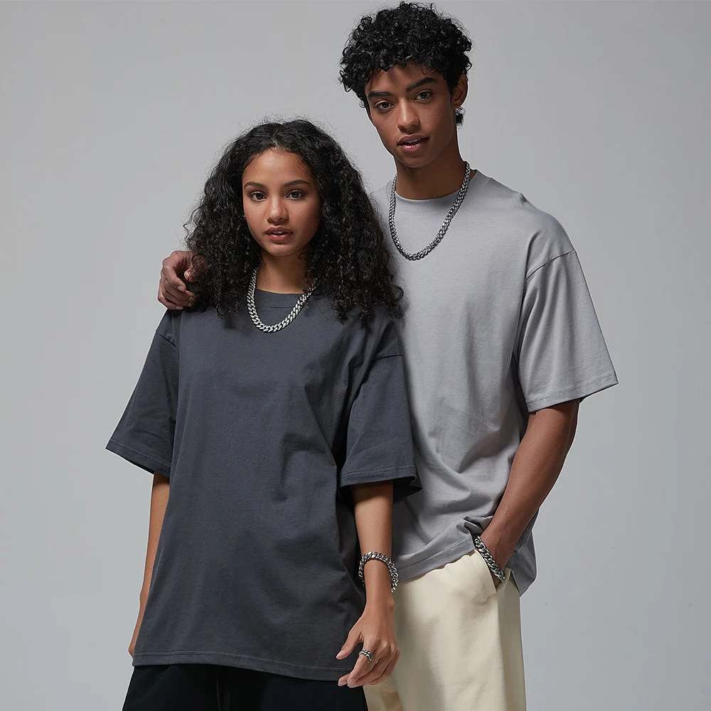 

High Quality Plain Blank Custom Logo 10 Color 190GSM 100% Cotton Soft Breathable Oversized Men Streetwear T Shirt