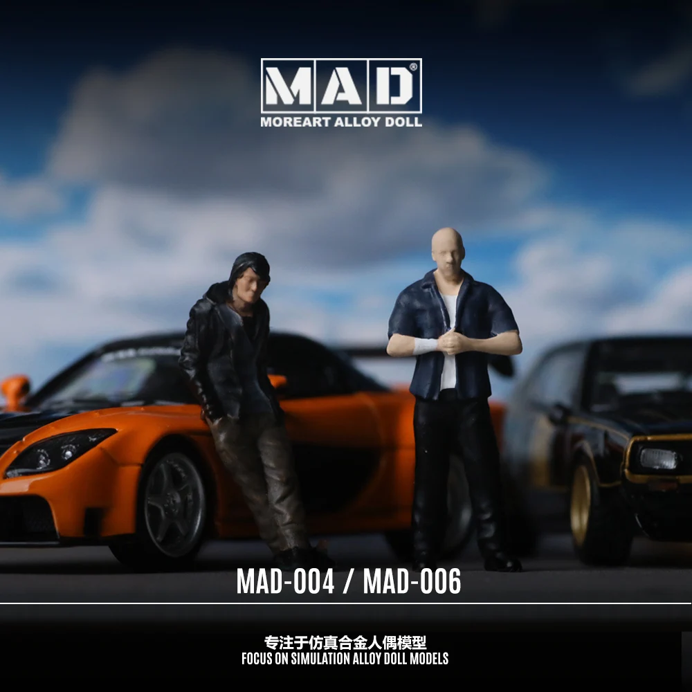 Mehr Art&MAD 1:64 Speed and Passion Theme Legierungsfigurenmodell, Dekoration Figurenmodell für Geschenk-Display-Sammlung