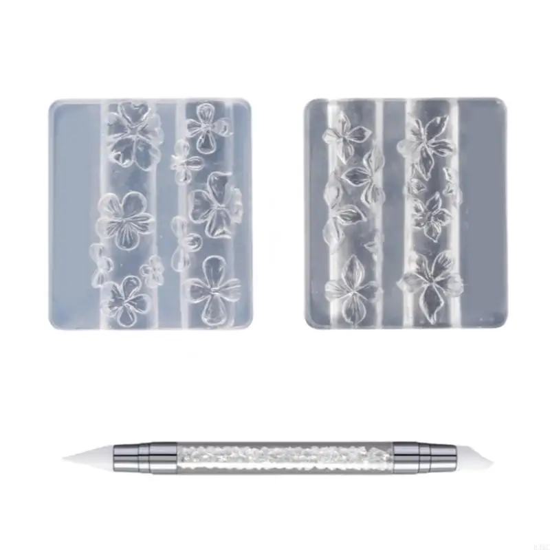 

R3MC Professional Floral Molds Set With Silicone Sculpting Pen For Epoxy Resin Art Creations And Art