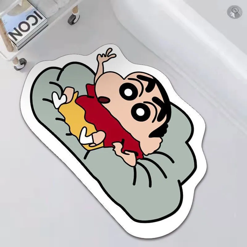 

kawaii Crayon Shin chan Floor Mat Cartoon Bedroom Bedside Decorative Blanket Dresser Full-Length Toilet floor mat Gifts Toys
