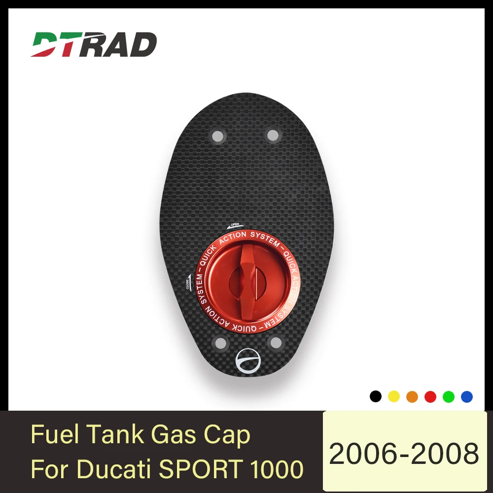 

For Ducati SPORT 1000 2006 2007 2008 Keyless Quick Release Fuel Tank Cap Carbon Fiber Motorcycle Oil Gas Cover Accessories