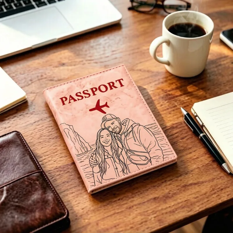 Passport Holder Protective Cover, Customizable with Four Image Style Options, Durable Travel Protective Case for Credit Cards