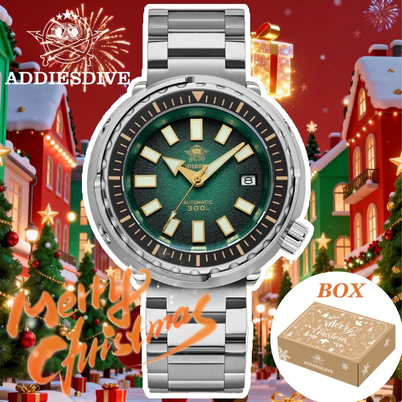 Addiesdive ساعة رجالي 300 متر مقاوم للماء هدية الكريسماس NH35 التلقائي الميكانيكية الياقوت العلامة التجارية الأعلى ساعة الترفيه ساعة AD2090 #1