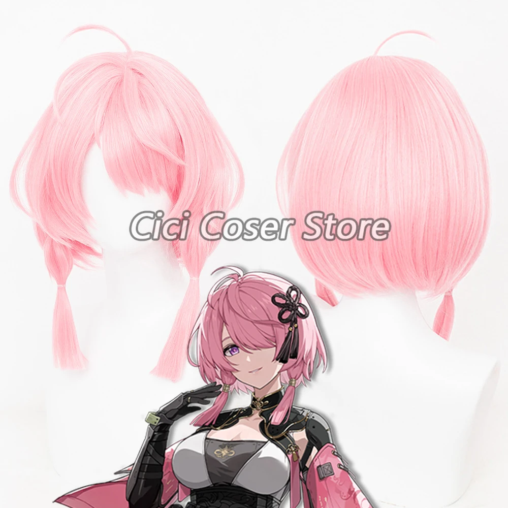 Game Wuthering Waves TaoQi Cosplay Wig Heat Resistant Pink Hairs Women Halloween Party Carnival Roleplay Props Synthetic Wigs