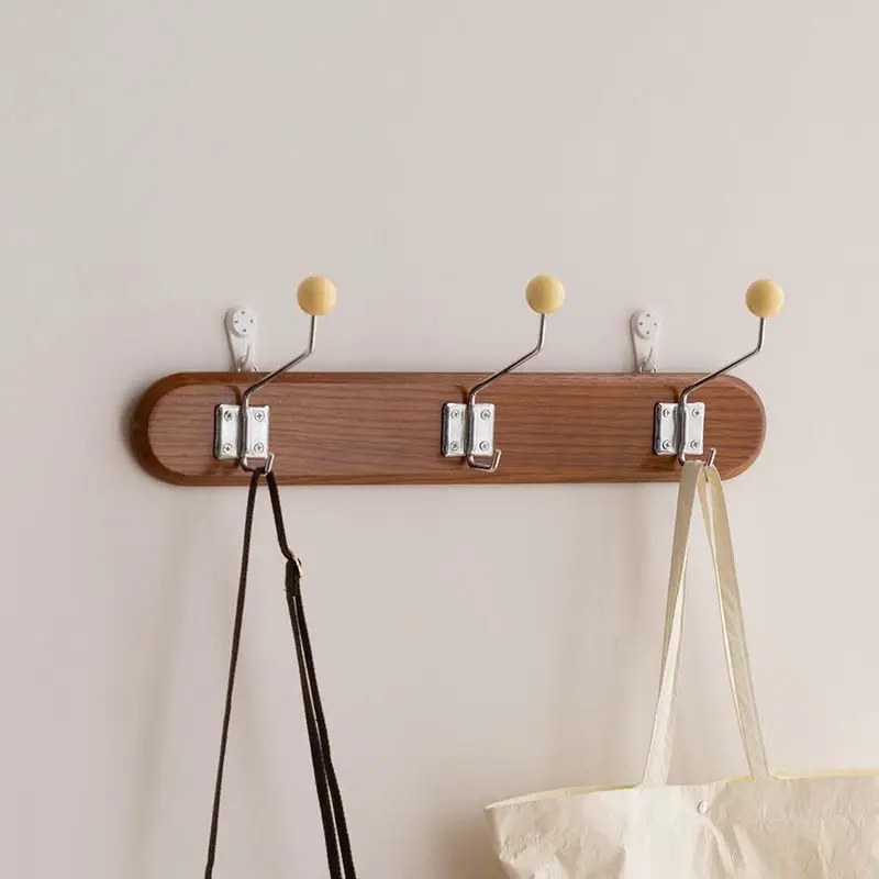 

Wall Hanging Hooks Retro Wall Hanging Wall Ice Cream Color Cute Dot Decoration Children's Room Solid Wood Coat Hook Decoration