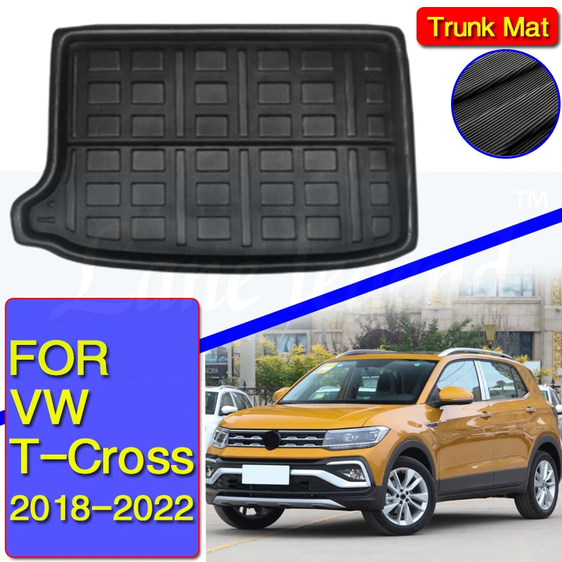 for VW Volkswagen T-Cross 2018 2019 2020 2021 2022 Rear Trunk Cargo Mat Tray Boot Liner Floor Carpet Protector Pad