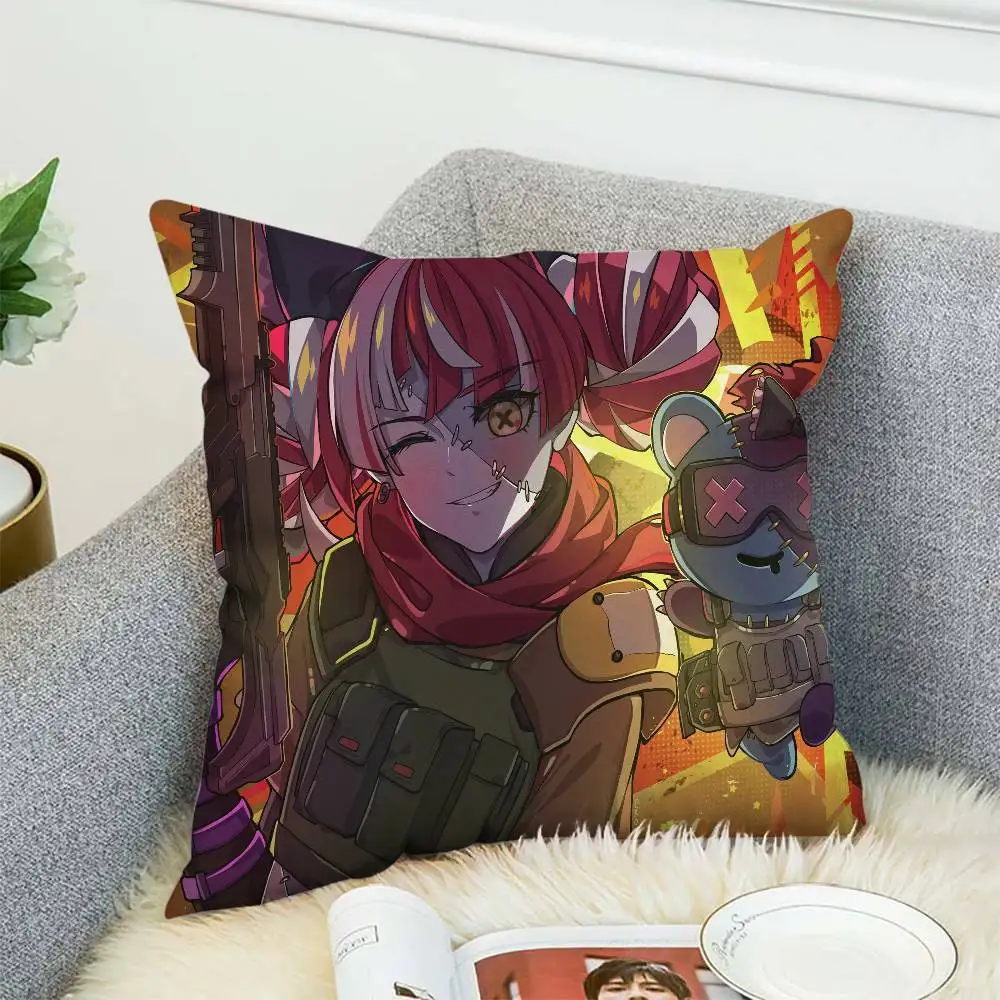 

Hololive Pillow Case Double-Sided Printing Cushion Cover 45x45 Decorative Cushions Sofa Home Decor Soft Pillowcase