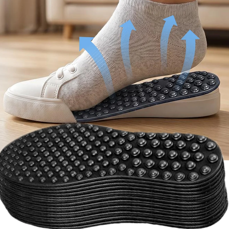 5D Acupressure Massage Insoles for Men Women EVA Shock Absorption Full Sole Foot Reflexology Pain Relief Relief Walking Shoe Pad
